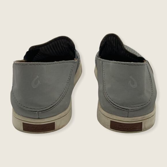 Olukai Pehuea Gray Mesh Fabric & Rubber Slip On Sneaker Flat Loafer 7.5 - Picture 4 of 9